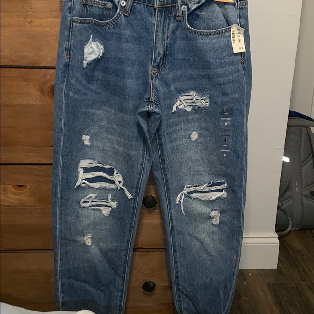 Aeropostale ripped boyfriend jeans